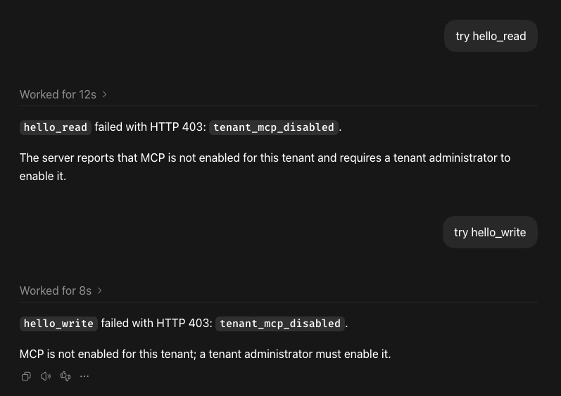 Tenant disabled denies both tools