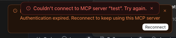 Failed reconnect with the original notice still present